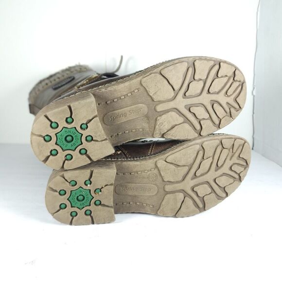 Spring Step Women's Ababi EU38 US7,5 Brown Leather Knitted lined winter Boots - Picture 10 of 15